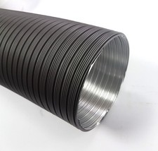 0,30m / 0,60m / 1,50m  Aluflexrohr Flexrohr Ø 80, 100, 125 mm, schwarz/grau  