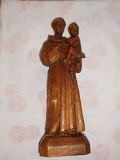 Holzfigur Mönch mit Kind -