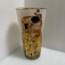 Gustav Klimt Glasvase Der Kuss