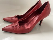 50er Retro Vintage 90s Bronx  High Heel  Pumps spitz rot hellrot 40 - 50er Stil