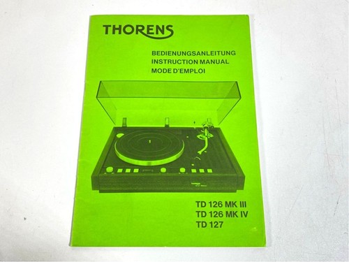 Thorens td126mkiii td126mkiv - thorens,