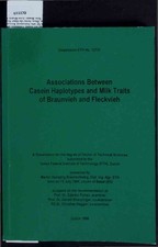 Associations Between Casein Haplotypes and Milk Traits of Braunvieh and  4048412