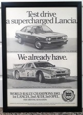 Framed original Classic Car Ad