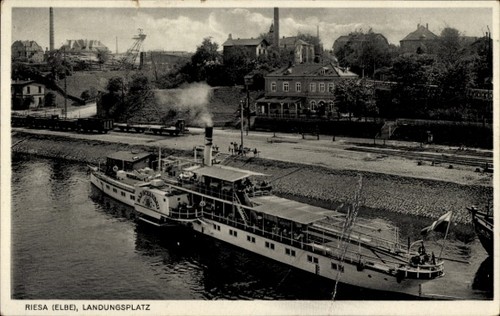 Riesa der elbe sachsen - ak,