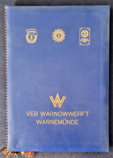 Urkundenmappe DDR - VEB Warnowwerft Warnemünde - A4