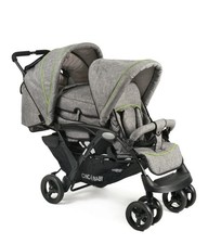 CHIC4BABY Geschwister Kinderwagen DUO jeans grau 56x130x112cm