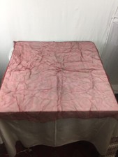 NEU Tischdecke durchsichtig transparent Polyester rot 90 x 90 cm NEU Gold Muster