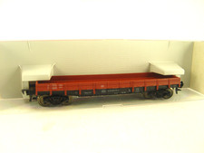 DB Niederbordwagen 4achsig   -  Fleischmann HO Wagen  5281    #493    #E - gebr.