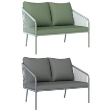 Gartensofa mit Kissen 2-Sitzer