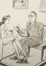 Tratscherei | Federzeichnung