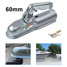 Zugmaul Kugelkupplung Zugkugelkupplung Anhänger 800 Kg 60 mm Rundrohr m. Schloss