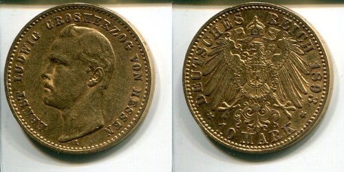 Hessen 1893 10 mark - 10,