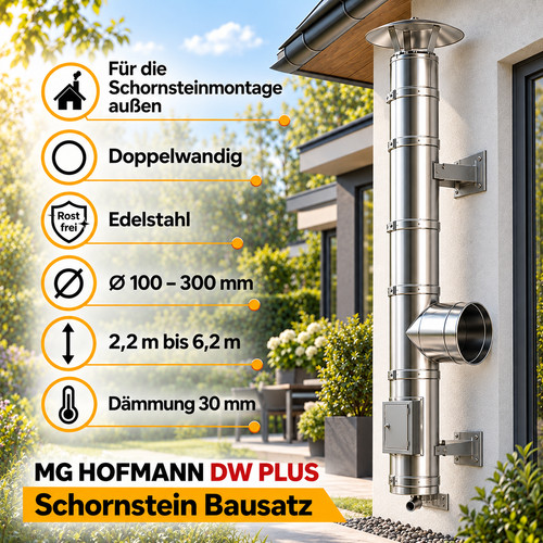 Edelstahlschornstein bausatz - edelstahlschornstein,