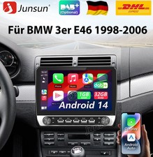 DAB+ Carplay Android 14 WIFI BT SWC Für BMW 3er E46 1998-2006 Autoradio GPS Navi