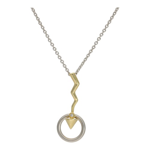 Platin collier mit - mit, gold