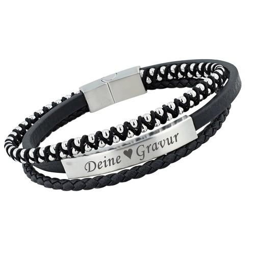 Lederarmband mit gravur - lederarmband,