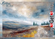 Distant Mountain Pines 5"x7