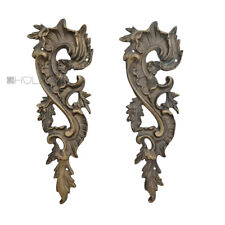 Bronze Möbel Beschlag neo Barock antik Möbelbeschlag 17 cm 2er Set