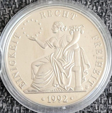 Medaille ECU Deutschland Europa 1992 Einigkeit-Recht-Freiheit