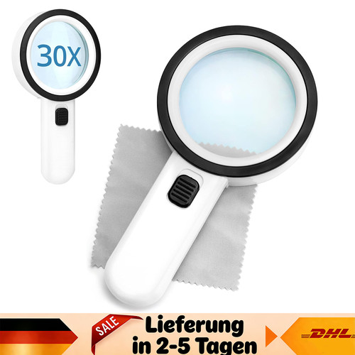 Fach lupe mit led licht - 30-fach, 12