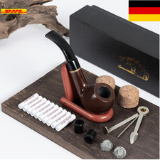 Ebenholz-Pfeife mit Goldring |