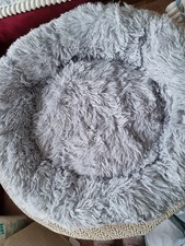 Plüsch-Hundebett Hellgrau NEU