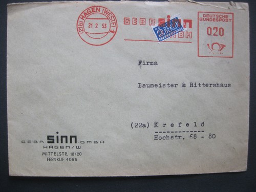 Bundesrepublik brief notopfer - bundesrepublik,