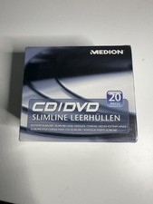 MEDION 20x CD/DVD Slimline Leerhüllen Box Jewel-Case Etui Transport Aufbewahrung