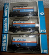 Märklin 3x 4449 SOLVAY Kesselwagen Exportprogramm OVP für Sammler