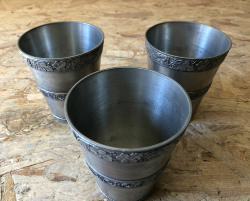 Stück zinnbecher massiv - 3,
