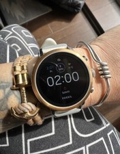 Fossil Q Venture HR Gen 4, Damen Smartwatch - Grau Rosé