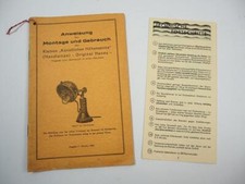 Künstliche Höhensonne Handlampe Original Hanau Bedienungsanleitung 1930/32