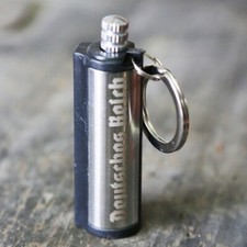 Feuerstarter Ewiges Streichholz Benzin Feuerzeug Gravur Deutsches Reich Retro WW