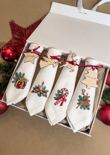 Weihnachtliches servietten set - servietten,