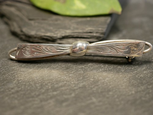 Silber 835 brosche schleife - silber,
