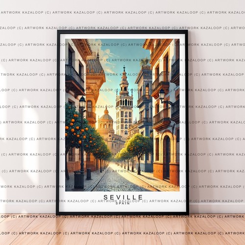 Sevilla poster straßenszene - poster,