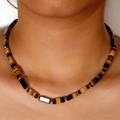 Tigerauge collier kette - tigerauge,
