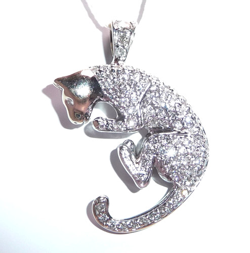 Anhänger katze 585 gold - anhänger,