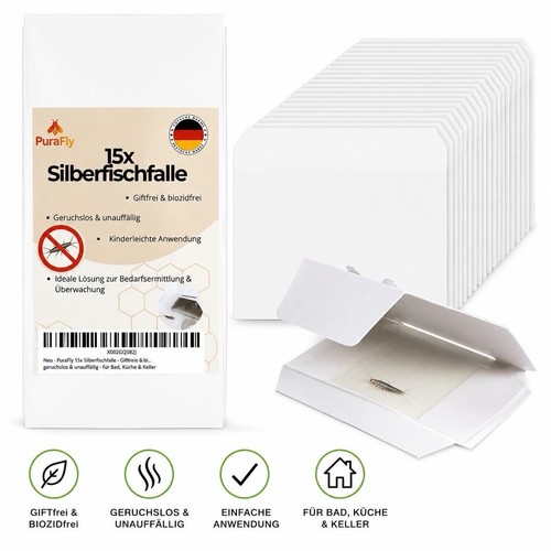 15x silberfischfalle purafly - 15x,