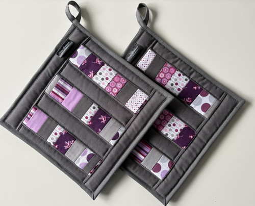 Patchwork topflappen set - patchwork, topflappen-set
