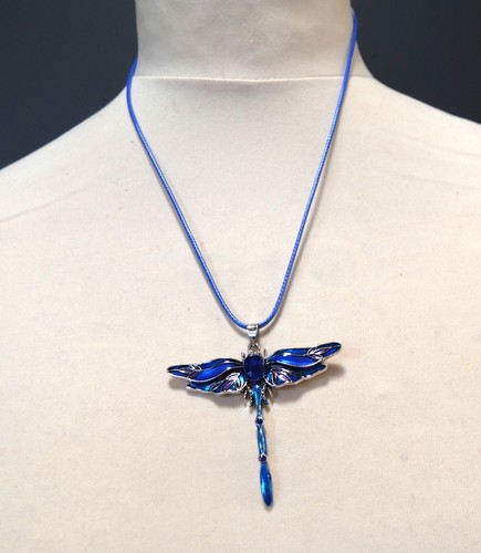 Halskette blaue libelle - halskette,