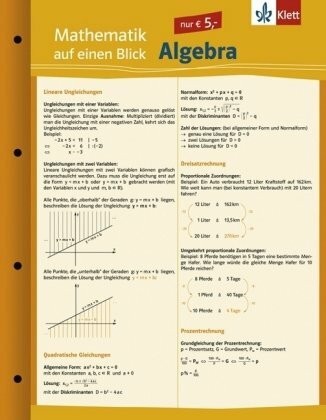 Mathematik auf einen - , blick