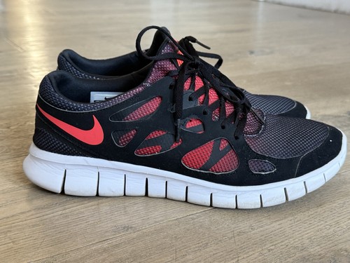 Nike free run black red - nike, black-red