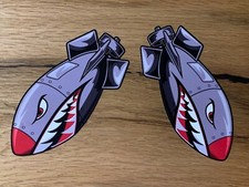 Bombe aufkleber hai sticker - 2x,