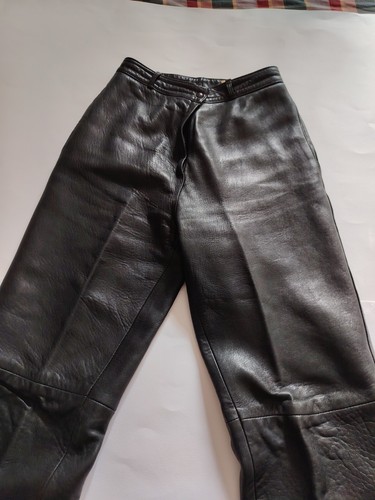 Pantaloni pelle vintage nero - pantaloni,