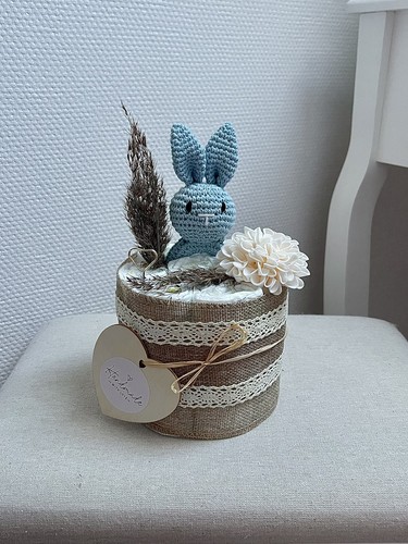 Kleine windeltorte blau - hase,