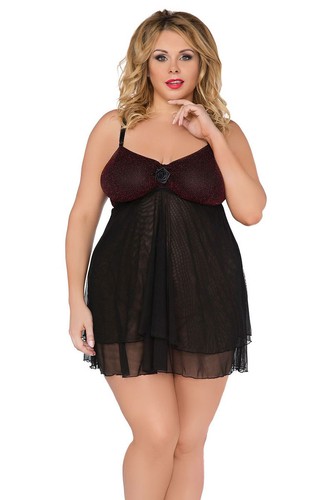 Negligee schwarz übergröße - negligee,