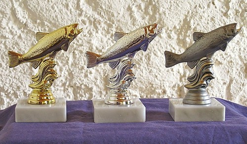 Angel pokale forelle 3er - angel-pokale-,
