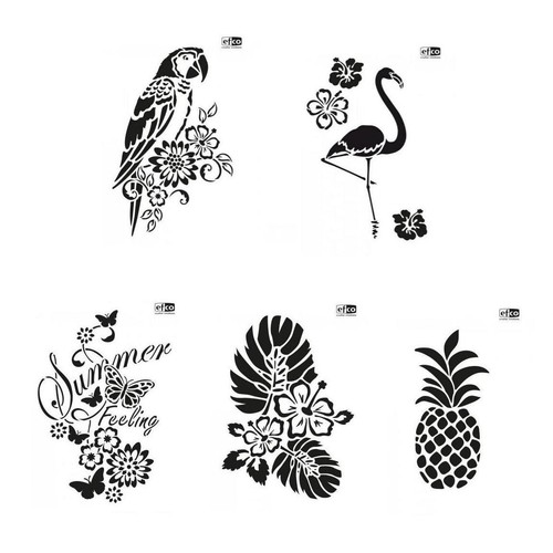 Schablone tropical sommer - schablone,