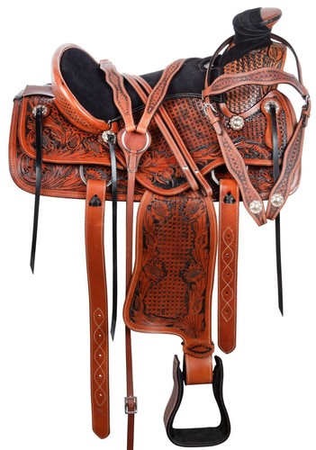 Western ledersattel roping - western,